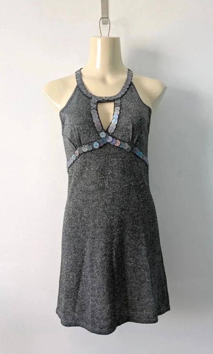 Tunique d'été grise à paillettes - Yaya - taille S