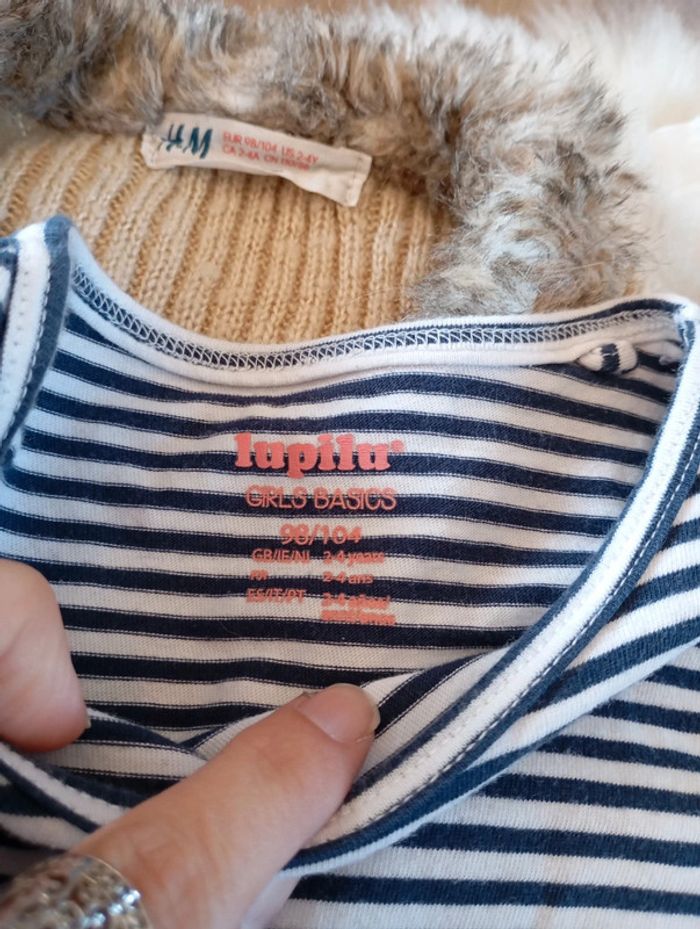 Gros Lot fille 💗 5 pièces  rentrée 2/4 ans h&m lupilu - photo numéro 6