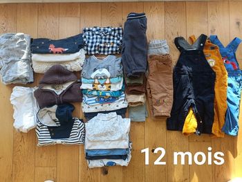Lot vêtements 12 mois hiver garçon 