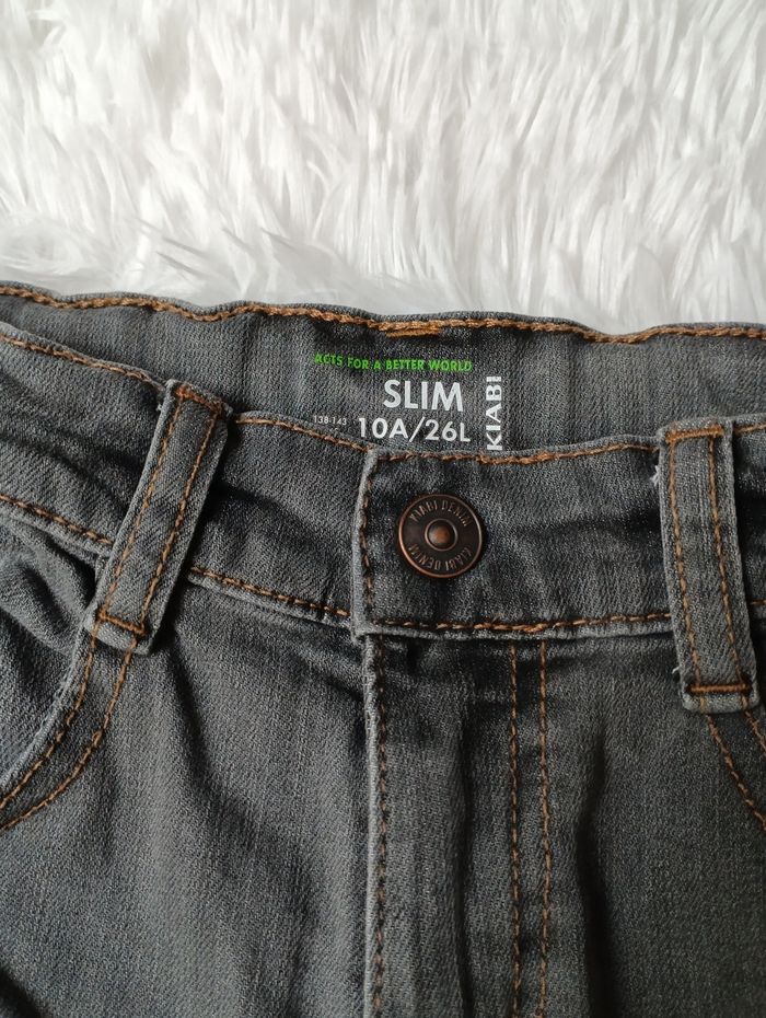 Jeans slim 10 ans garçon gris foncé - photo numéro 2