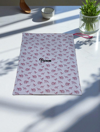 Pochette pour serviette de cantine, poche range serviette de table, pochette personnalisable