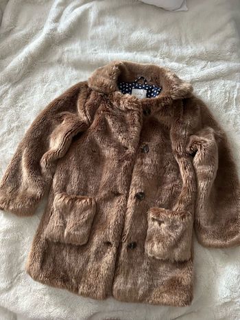 Manteau camel doux pépé jeans taille 10 ans très bon état