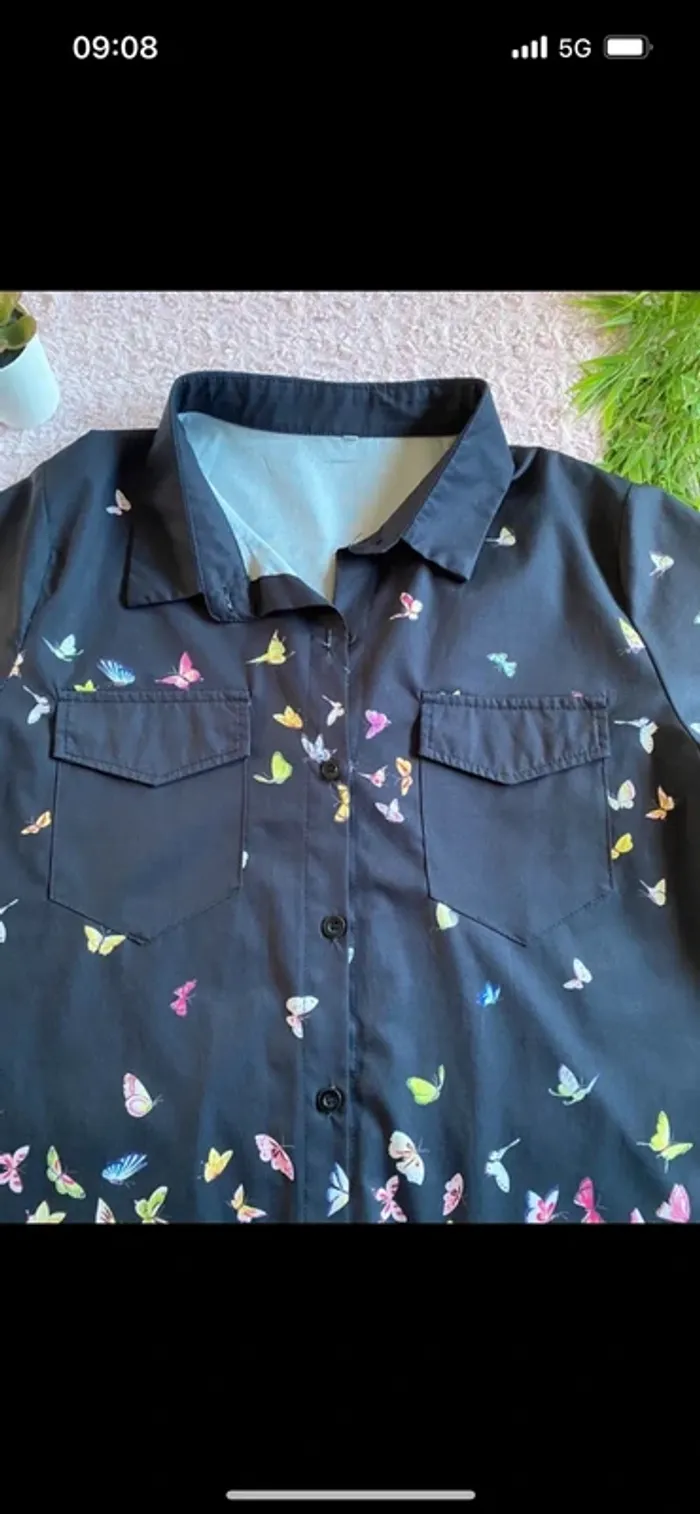 Chemise noire manche courte - photo numéro 2