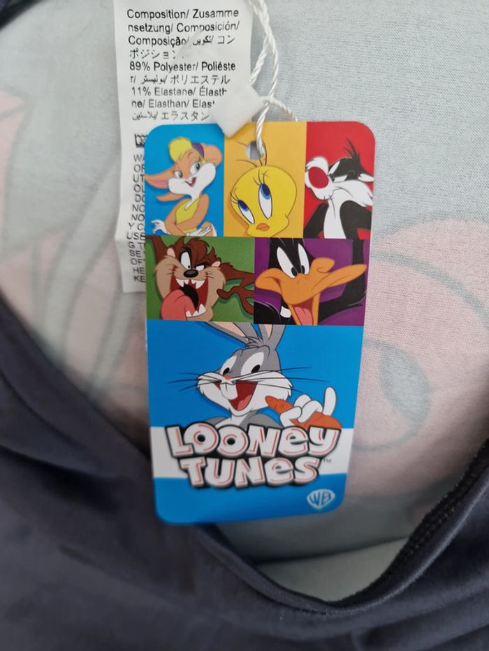 T-Shirt Gris Imprimé Looney Tunes Bugs Bunny - photo numéro 11