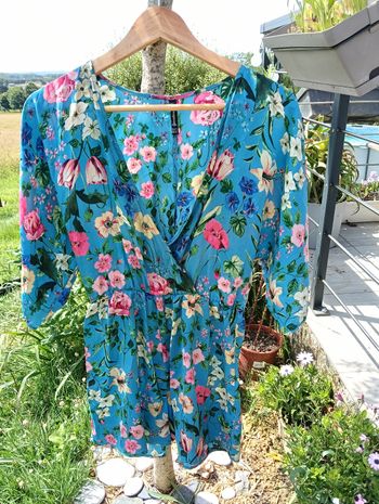 Combishort léger fleuri, Stradivarius, taille S.