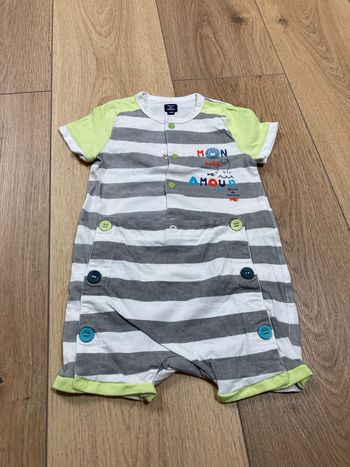 Combinaison short rayée