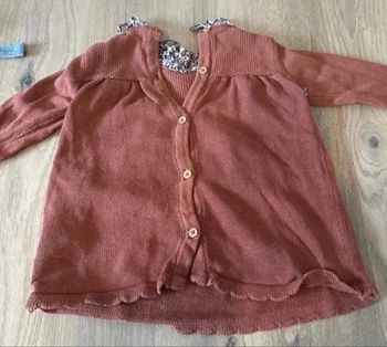 Robe Vertbaudet maille 6 mois avec col