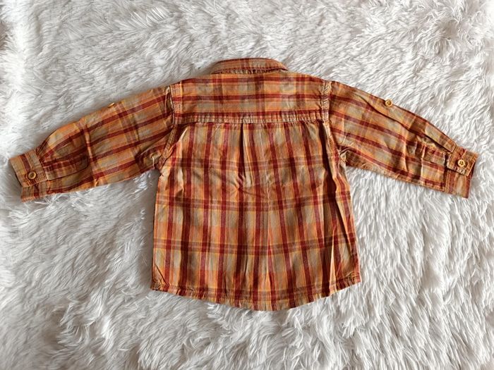 Chemise 2 en 1 manches longues et courtes à carreaux T. 12 mois Tissaia - photo numéro 6