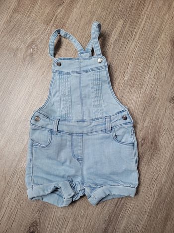 salopette short jean