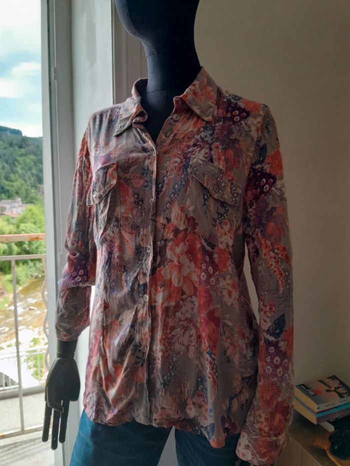 Chemise à fleurs taille M Vintage - photo numéro 5