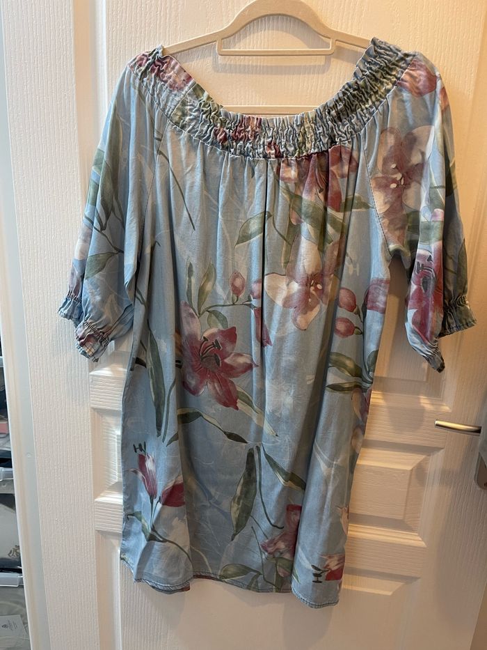 Robe fluide à fleur manches 3/4 Pour un M/L - photo numéro 3
