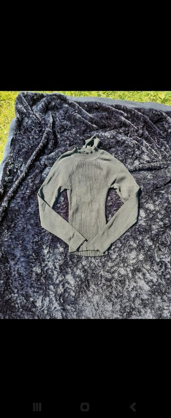 Pull noir en laine Mango