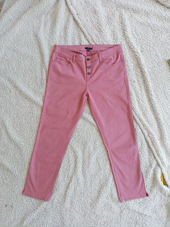 Jean rose slim fit taille haute – taille 40 cute kawaii vintage