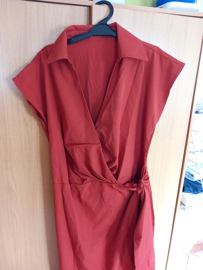 🌹Robe polyester Neuf T36 terracota - photo numéro 2