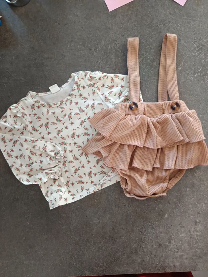 Ensemble haut + jupe culotte 6/9 mois - photo numéro 6