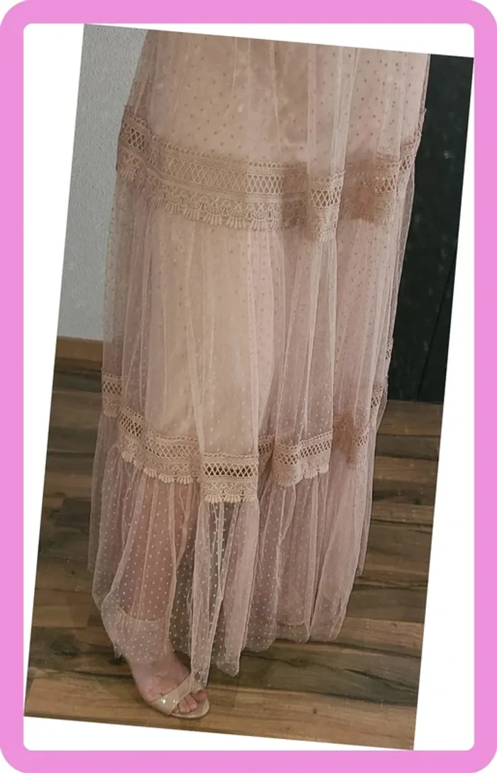 Robe longue en tulle plumetis 🌸 Taille S (36/38) - Neuve avec étiquette - photo numéro 10