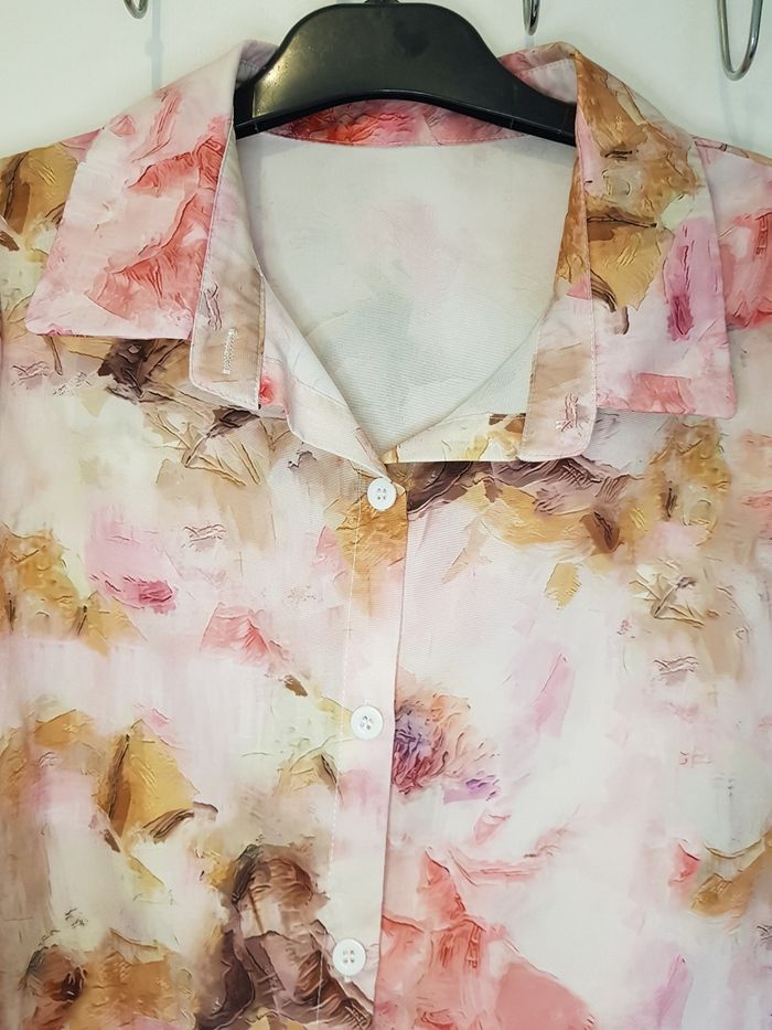 Chemisier fleuri manches longues - photo numéro 2