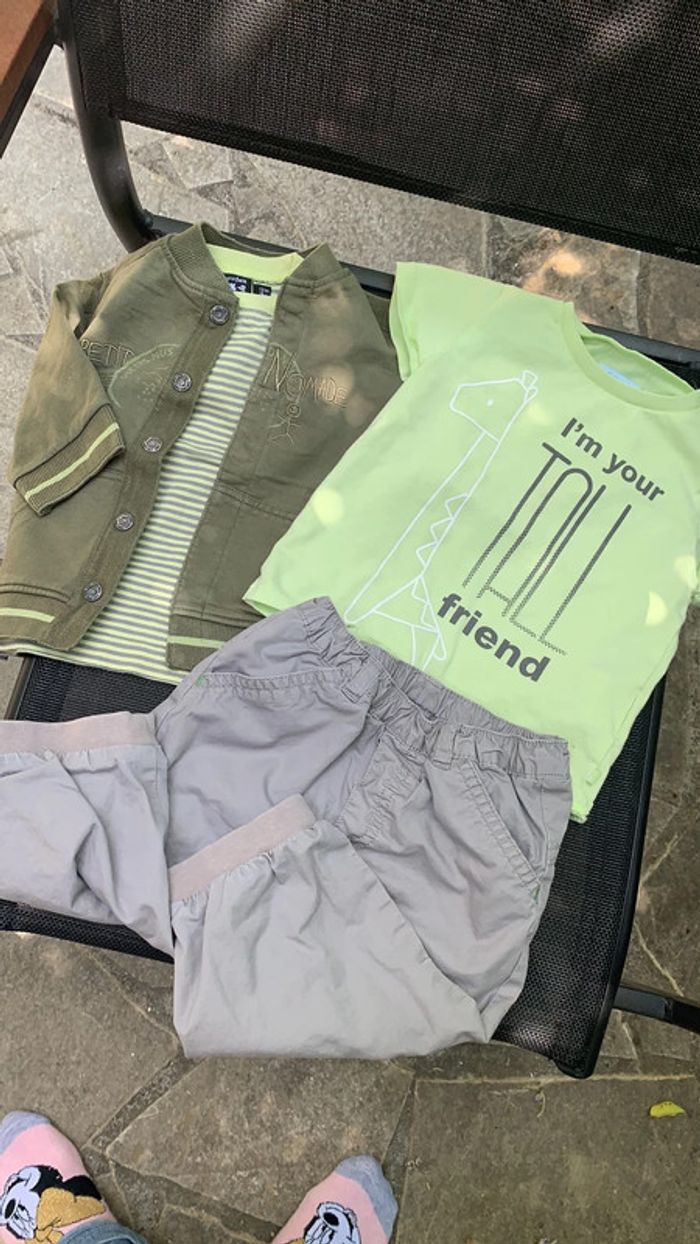 Ensemble gris/menthe