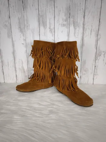 Bottes à frange Marron Minnetonka Femme pointure 38