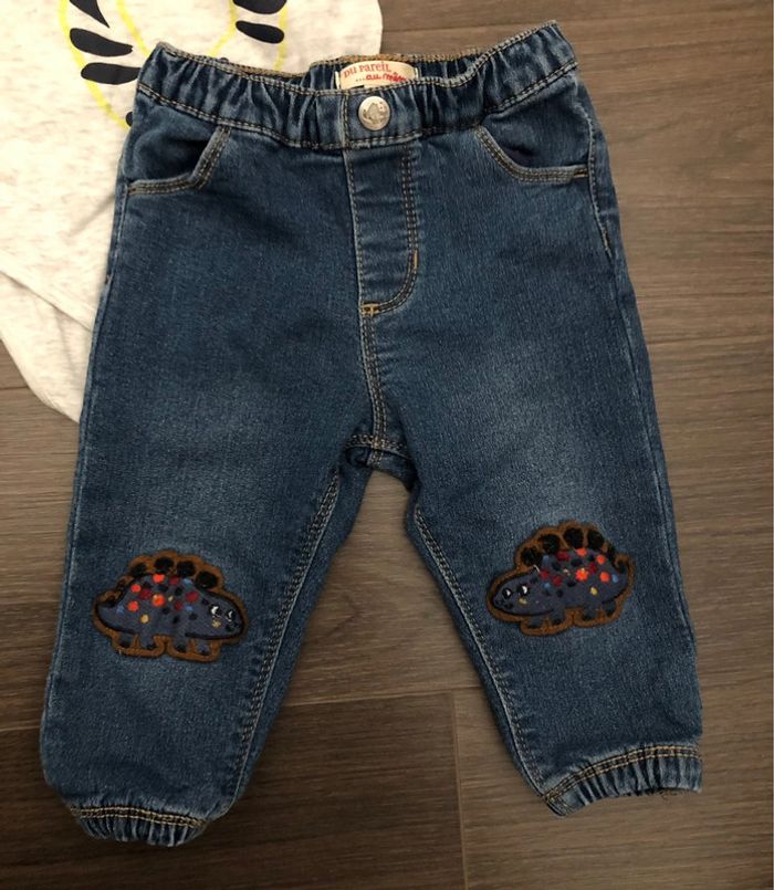 Ensemble DPAM jeans, body et haut 9 mois garçon - photo numéro 7