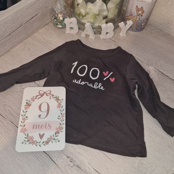 T-shirt manches longues 9 mois tex baby