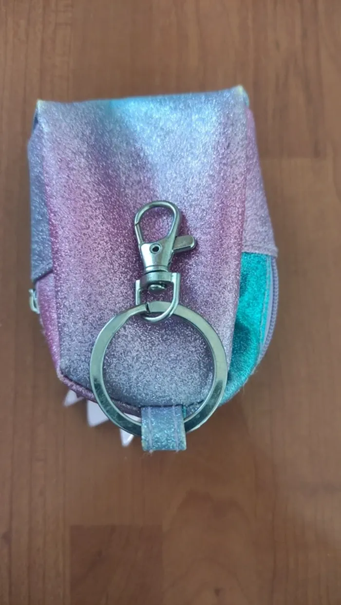 Petit sac porte clé pingouin pailleté - photo numéro 9
