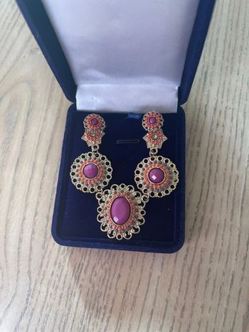 Parure collier et boucle d’oreille