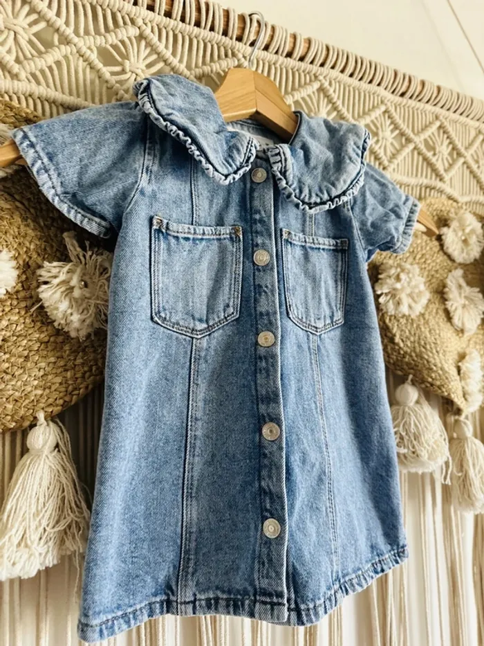 Robe en jean col Claudine 12/18 mois ZARA - photo numéro 2