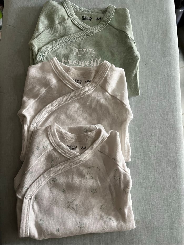 Bodys manches longues bébé 6 mois