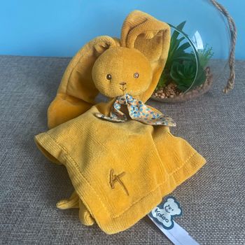 Doudou lapin plat kaloo  ocre