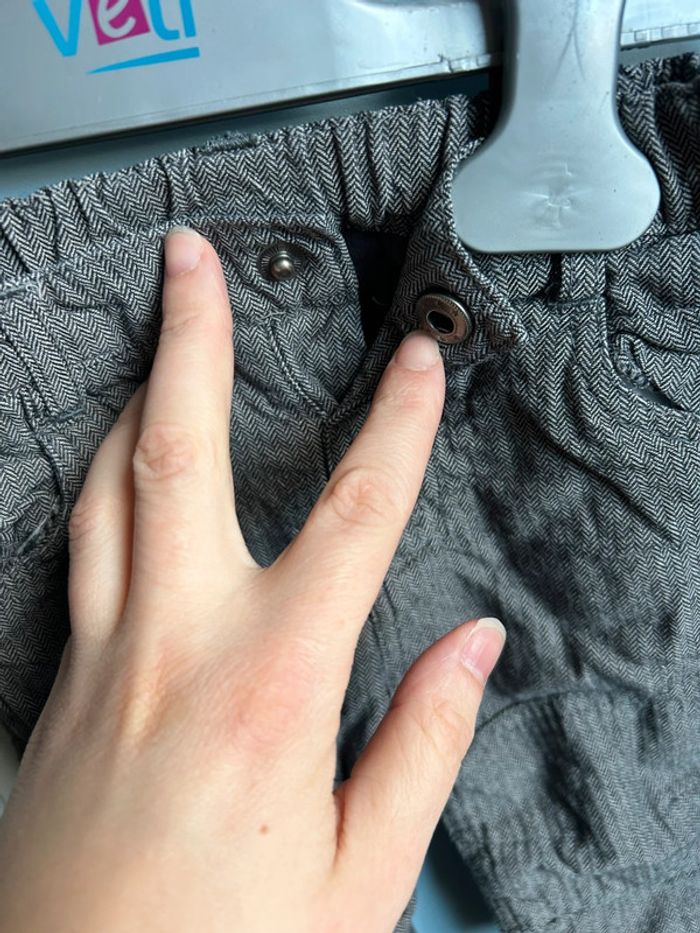 Pantalon gris , doublé , 3 mois - photo numéro 3