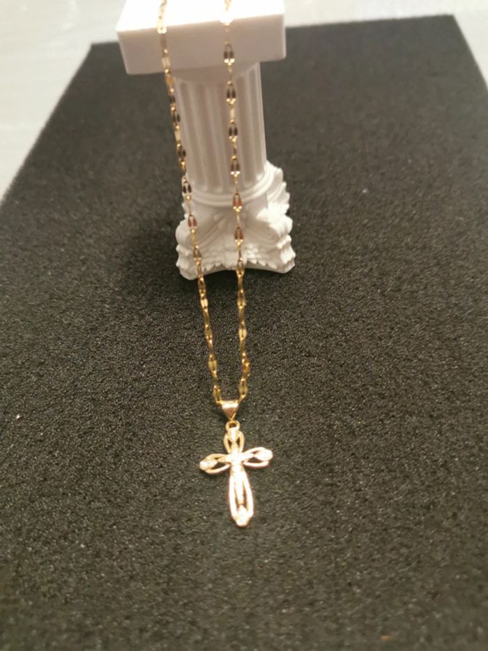 Collier et pendentif spirituel croix chrétienne - photo numéro 2