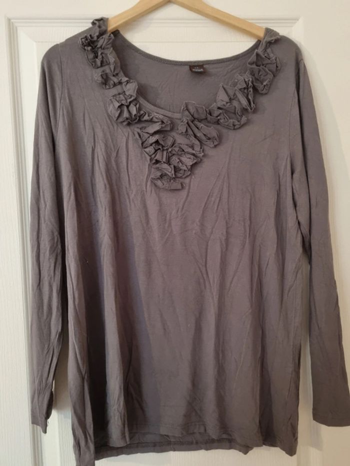 Blouse grise M&S mode taille XL