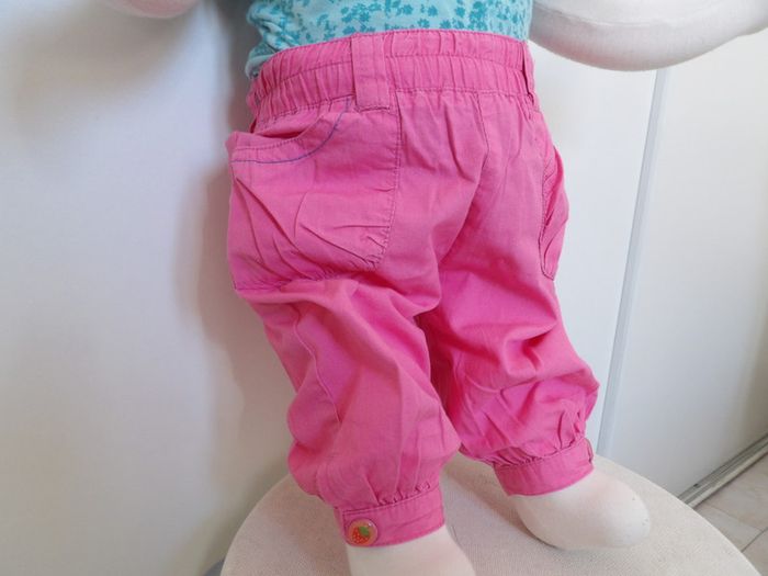 Pantalon rose coton - 12 mois - photo numéro 6