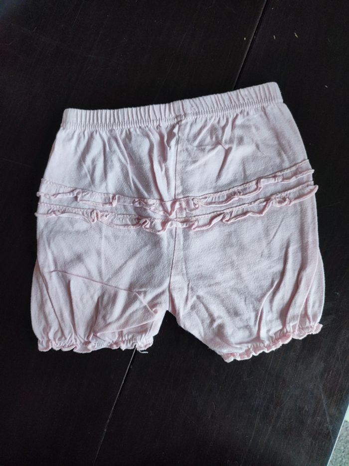 Short en coton 24 mois rose clair - photo numéro 2