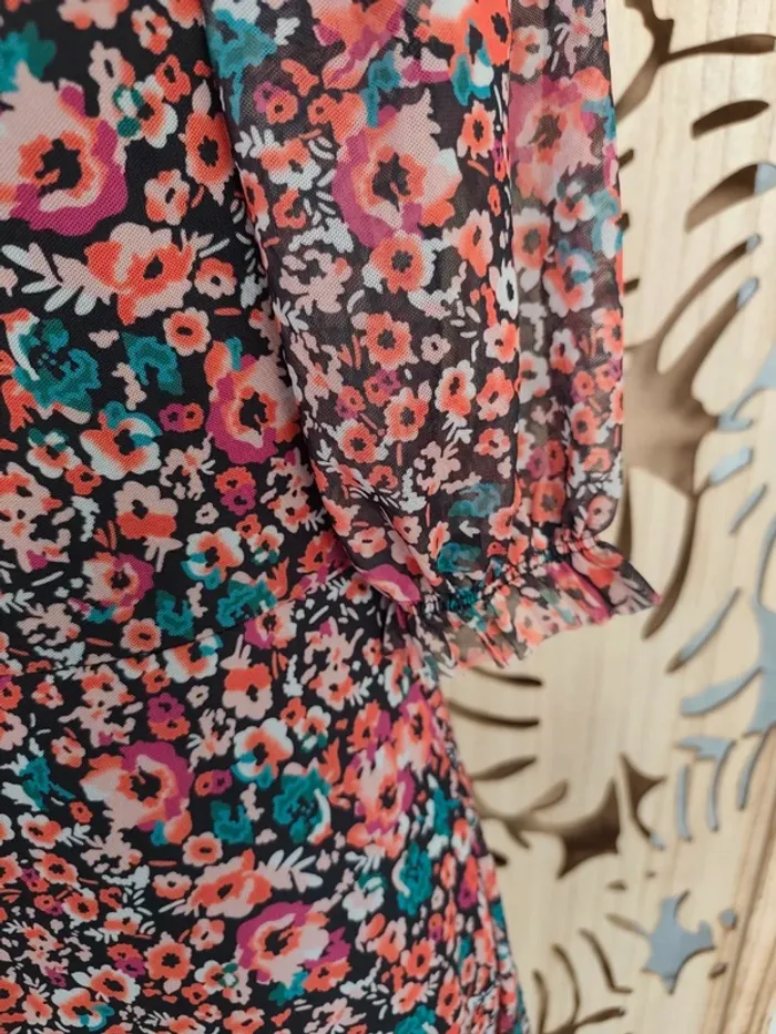 Robe imprimée fleurie col carré T L Trendyol - photo numéro 8