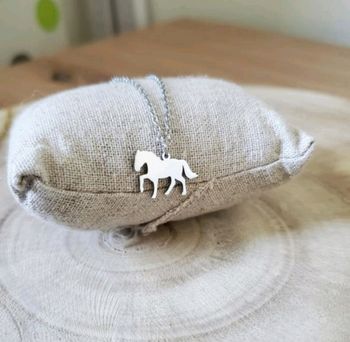 Collier cheval acier inoxydable Argent