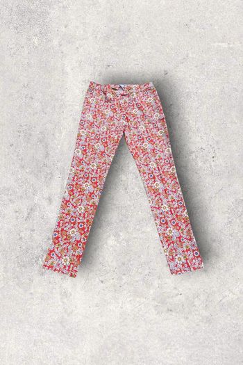 Pantalon pantacourt TEX fleuri rouge taille 36