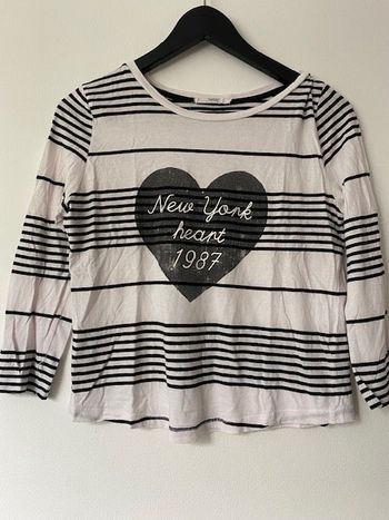 T-shirt manches 3/4 marinière