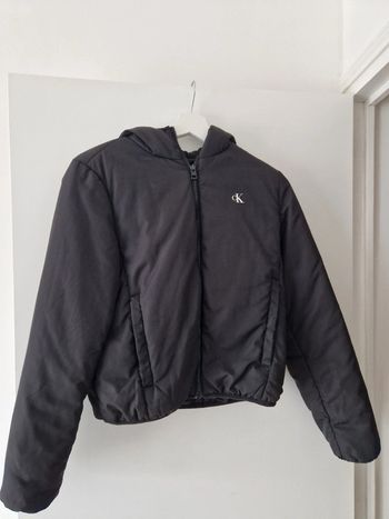 Veste à capuche fille noir Calvin Klein Jeans Taille S