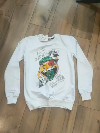 Pull fin homme blanc Adriano M NEUF