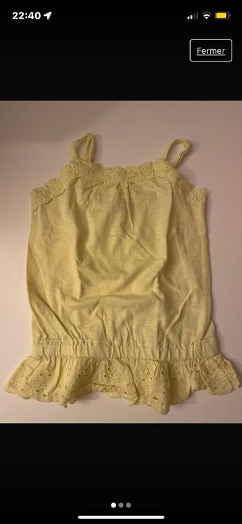 Débardeur jaune pâle