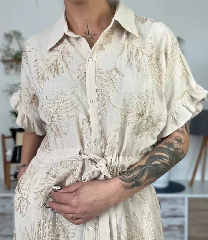 SOLDE Robe courte 100% coton taille 2; taille 44 - Christy - Neuf - photo numéro 6