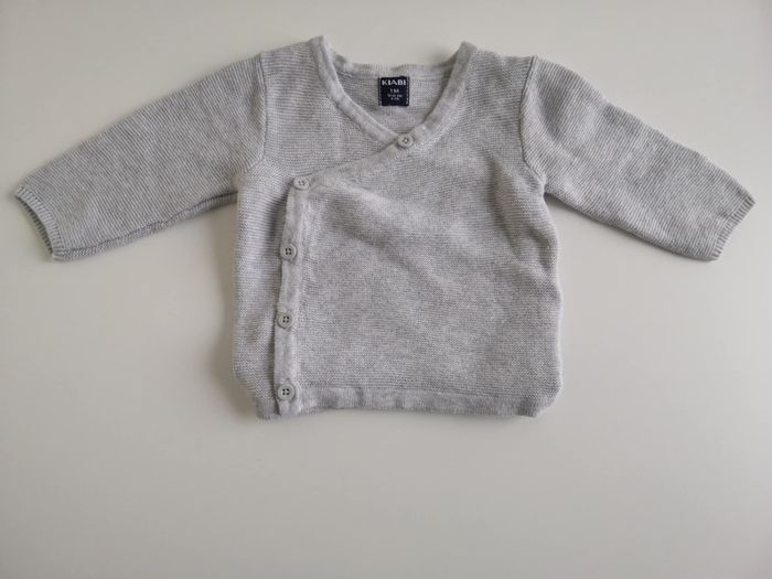 Lot de 3 gilets asymétrique (Gris clair) 1 mois Kiabi - photo numéro 2