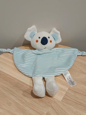 Doudou koala bleu rayé  tom et kiddy