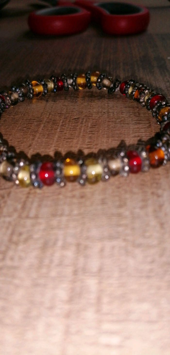 Bracelet vintage perles de verre - photo numéro 2