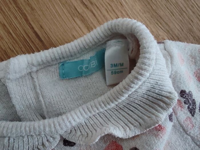 Pull bébé fille obaibi 3 mois - photo numéro 3