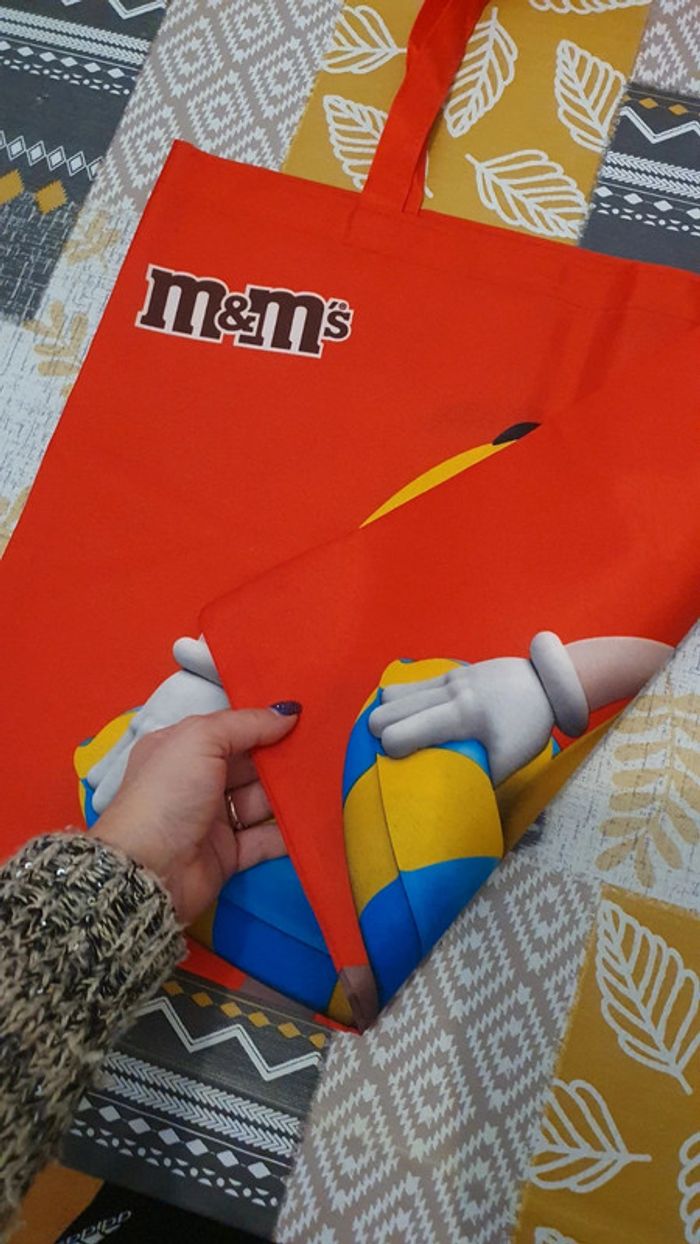 Sac en tissu M&M's rouge - photo numéro 3