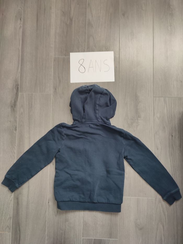 Gilet bleu zippé fille 8 ans - photo numéro 3