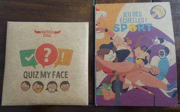 Lot de 2 jeux enfants en carton: Quiz my face – qui suis-je + Jeu des échelles